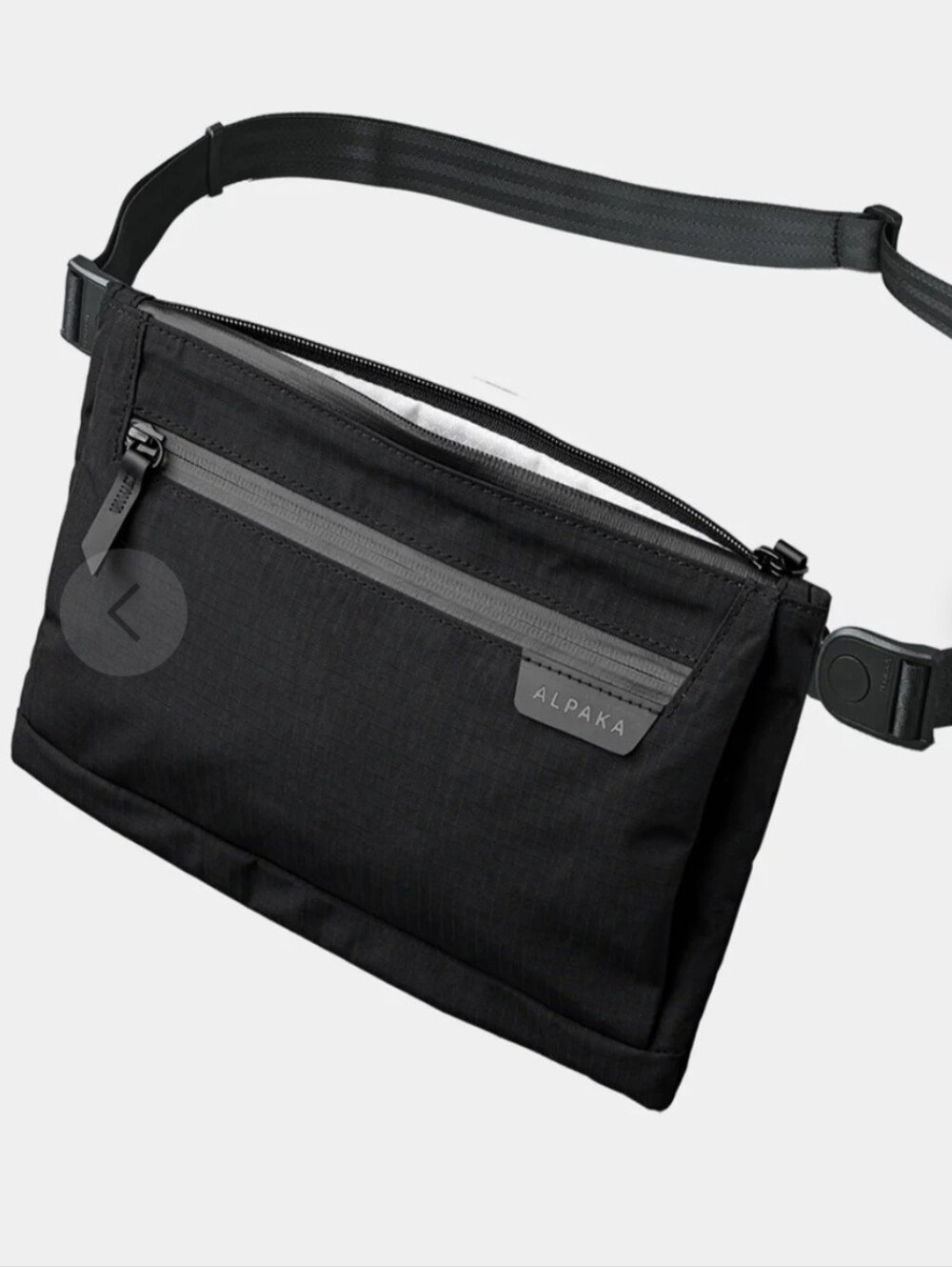 ALPAKA Black Crossbody Belt Bag